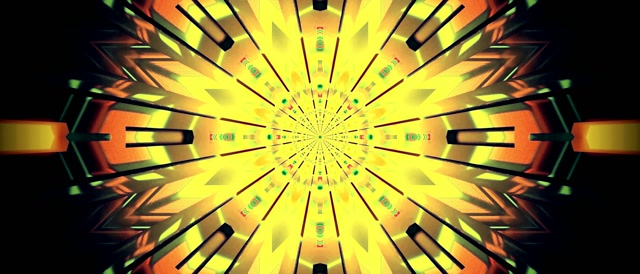 Neon Tunnel Kaleidoskop Burst VJ Loop 21:9 Ultrawide 60fps Screensaver