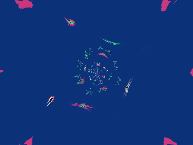 Neon Tunnel Screensaver 4:3 Classic 60fps Blau Rosa Spirale VJ Loop