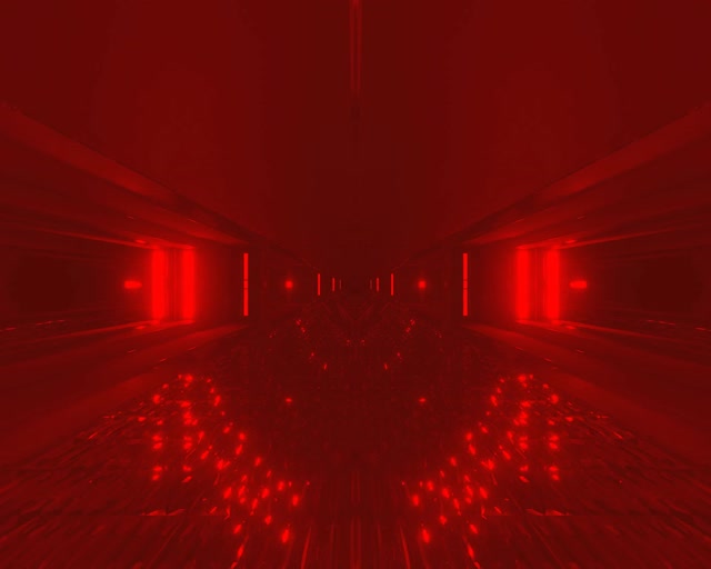 Roter Neon Tunnel VJ Loop 5:4 Industrial 60fps Screensaver Leuchtende Streuung