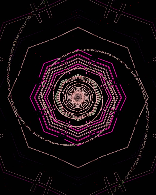 Neon Tunnel Oktagon Vortex Vj Loop 4:5 Instagram 60fps Bildschirmschoner