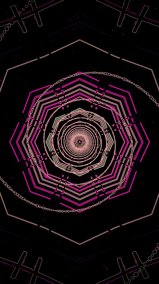 Neon Tunnel Oktagon Vortex VJ Loop 9:16 Reels 60fps Bildschirmschoner