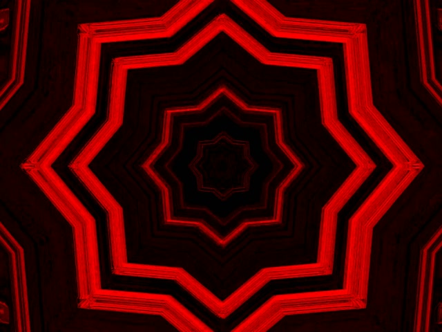 Roter Neon Tunnel Stern Wirbel VJ Loop 4:3 Classic 60fps Bildschirmschoner