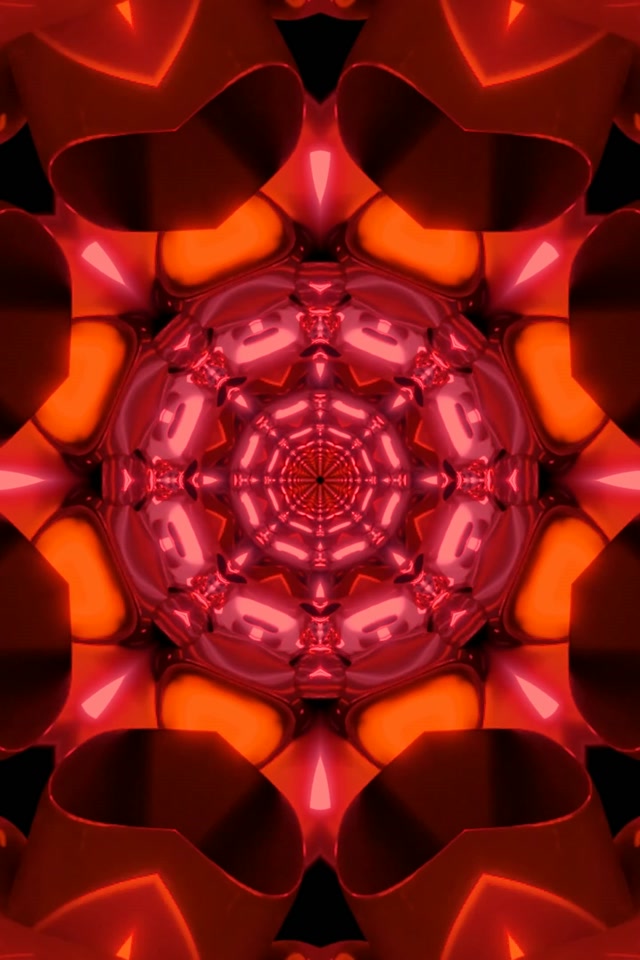 Rotes Neon Tunnel Screensaver 60fps 2:3 Photo Portrait VJ Loop