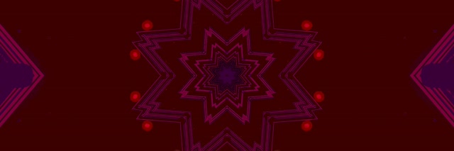 Neon Tunnel Roter Stern Kaleidoskop VJ Loop 3:1 Triple Wide 60fps Bildschirmschoner
