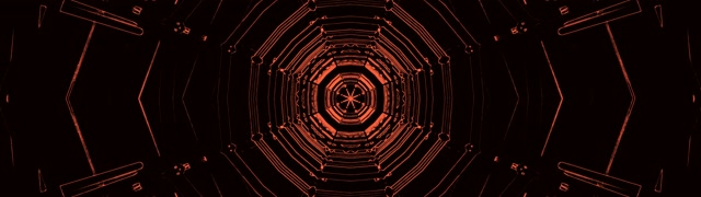 Roter Neon Tunnel Oktagon Vortex Vj Loop 32:9 Super Ultrawide 60fps Bildschirmschoner