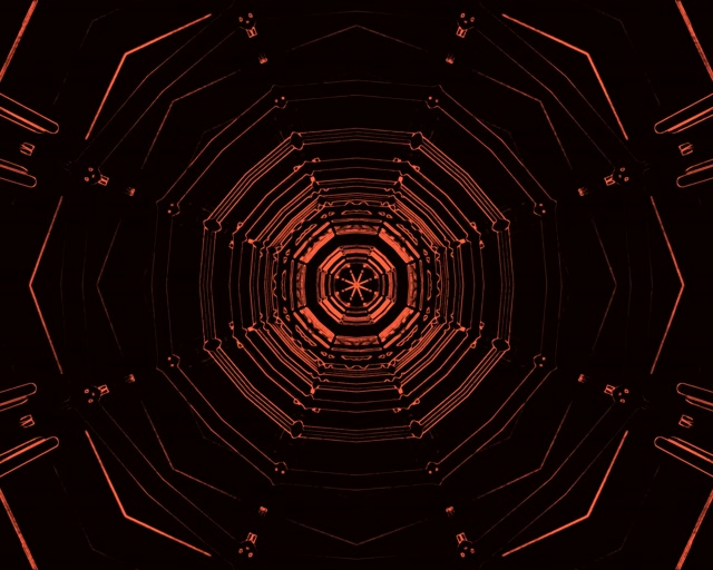 Vj loop Neon Tunnel Roter Oktagon Vortex 5:4 industrial 60fps Bildschirmschoner