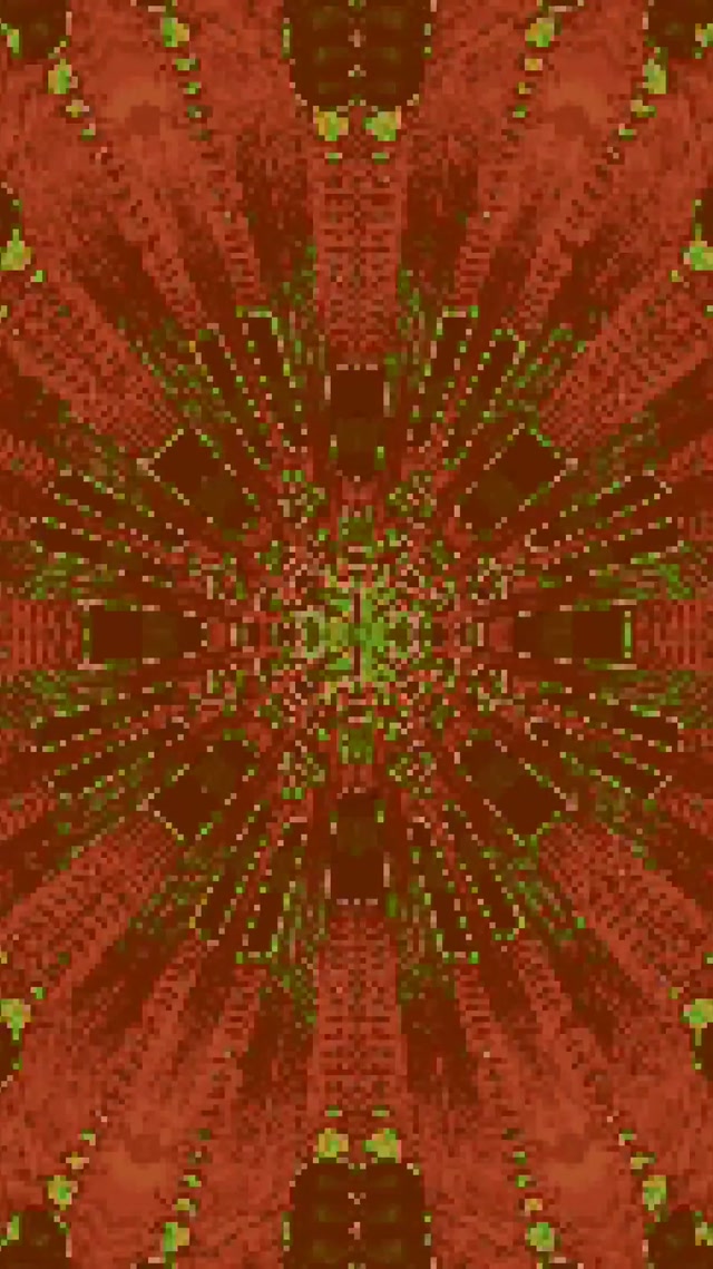 Neon Tunnel Rot Grün Fractal Kaleidoskop Burst 9:16 Reels 60fps Screensaver Vj Loop