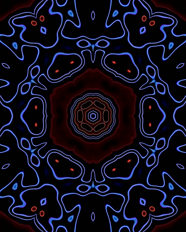 Neon Tunnel Kaleidoskop Blume 60fps VJ Loop 4:5 Instagram Bildschirmschoner