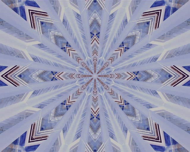 Blaue Schneeflocke Neon Tunnel Bildschirmschoner 5:4 Industrial 60fps Vj Loop