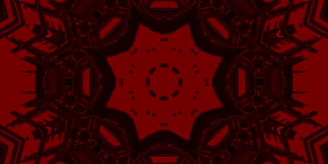 Neon Tunnel Roter Hexagon Vortex VJ Loop 2:1 Univisium 60fps Bildschirmschoner