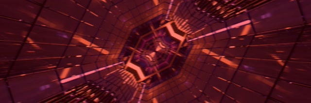 Neon Tunnel Rot Hexagon Vortex VJ Loop 3:1 Triple Wide 60fps Bildschirmschoner