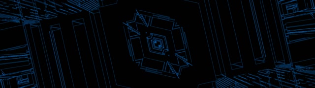 Blau Neon Tunnel Bildschirmschoner 32:9 Super Ultrawide 60fps VJ Loop