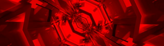 Roter Neon Tunnel Oktagon Vortex Vj Loop 32:9 Super Ultrawide 60fps Bildschirmschoner