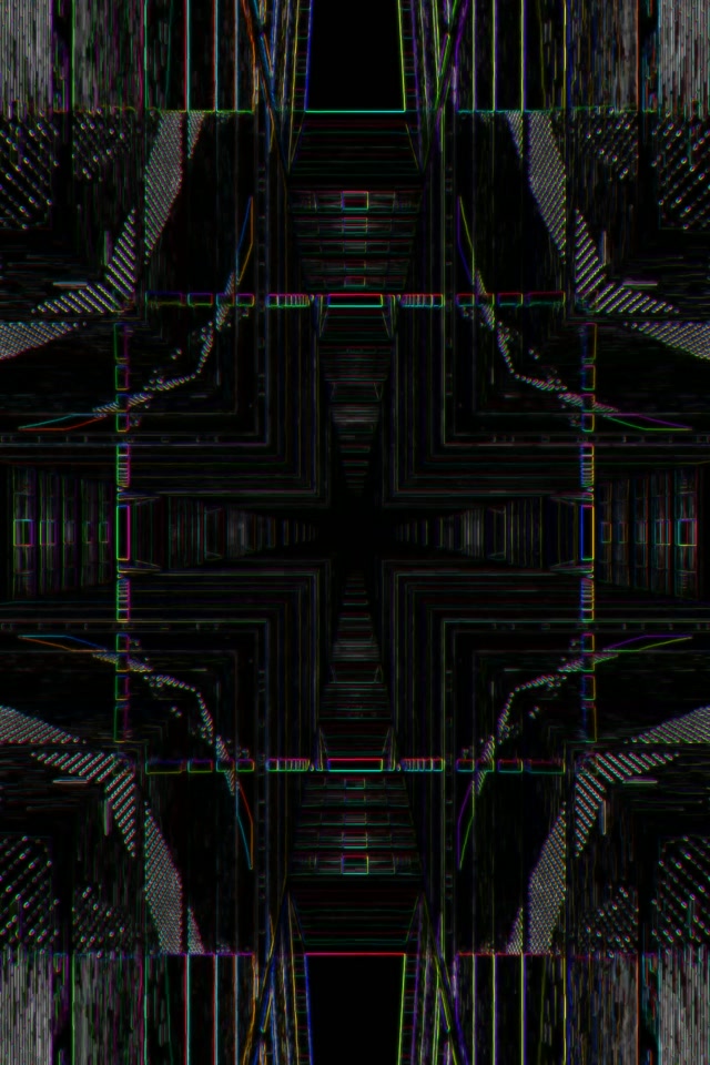 Neon Tunnel Kaleidoscope Vortex 9:16 Screensaver 60fps VJ Loop