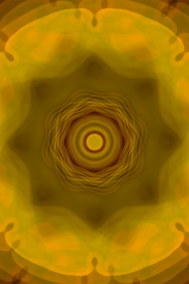 Golden Concentric Circle Neon Tunnel 2:3 Portrait 60fps Screensaver VJ Loop