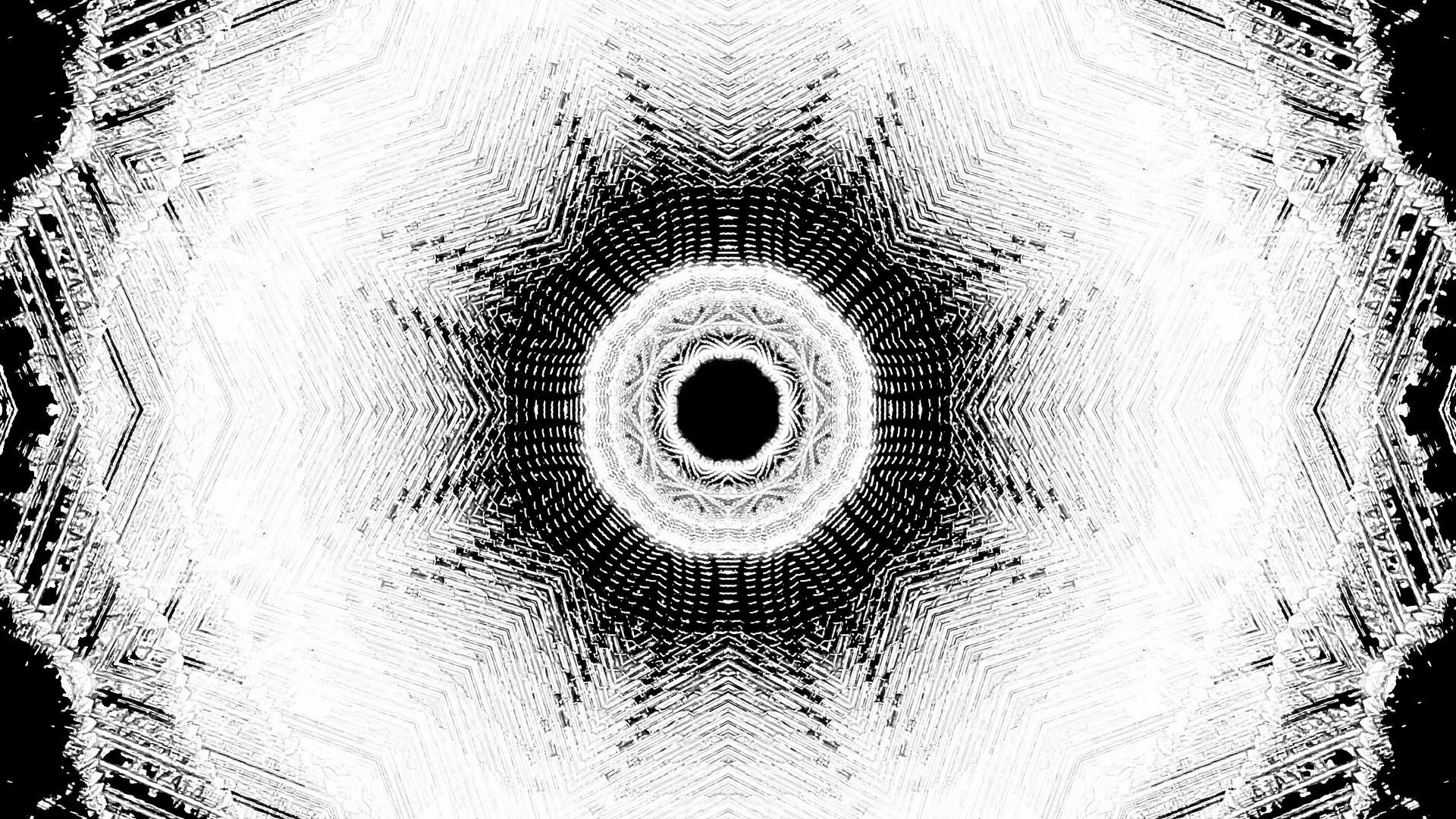 Monochrome Spiral Neon Tunnel Προφύλαξη Οθόνης 4K UHD 60fps Ζωντανή Ταπετσαρία