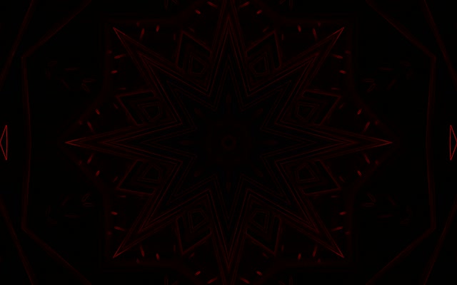 Red Neon Tunnel Kaleidoscope Star VJ Loop 60fps 16:10 MacBook Screensaver