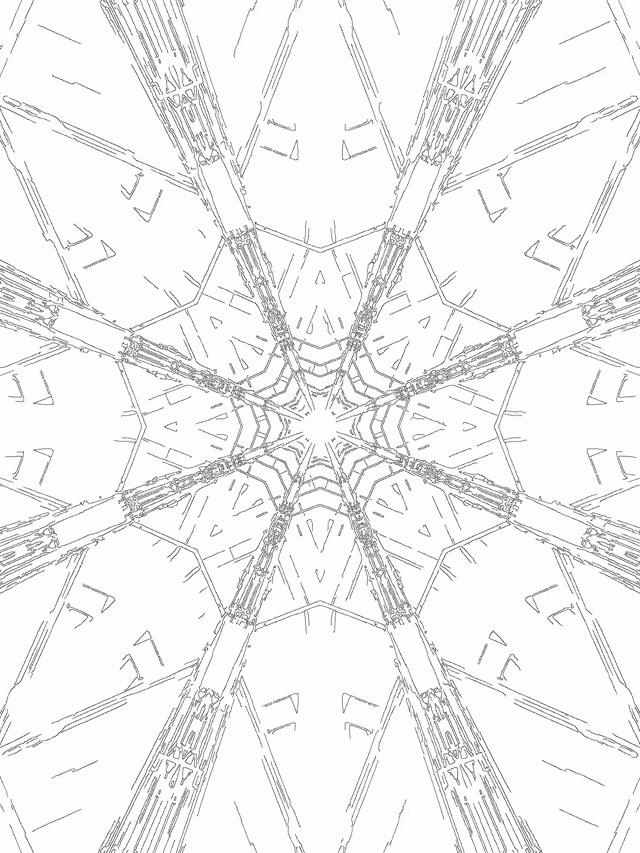 Neon Tunnel Fractal Star Kaleidoscope Vj Loop 3:4 iPad Portrait 60fps Screensaver