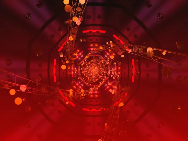 Neon Tunnel Octagon Vortex VJ Loop 4:3 Classic 60fps Screensaver