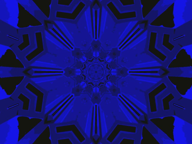 VJ Loop Νέον Σήραγγα Μπλε Καλειδοσκόπιο Έκρηξη Αστεριού 4:3 Κλασική 60fps Προφύλαξη Οθόνης