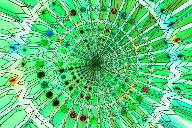Green Neon Tunnel Screensaver 3:2 surface 60fps Vj Loop PC Laptop