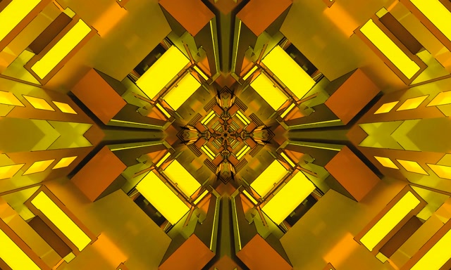 Χρυσό Neon Tunnel Screensaver 5:3 Wide 60fps VJ Loop PC Laptop