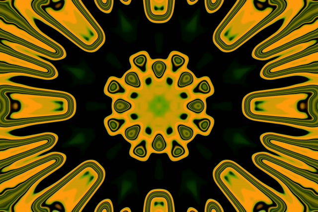Neon Tunnel Kaleidoscope Sunflower Loop | 3:2 Surface 60fps Screensaver VJ Loop