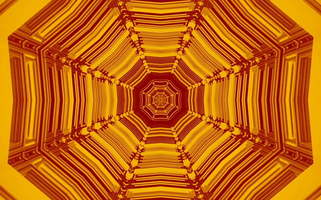 Amber Octagon Neon Tunnel Vj Loop 60fps 16:10 Macbook Screensaver