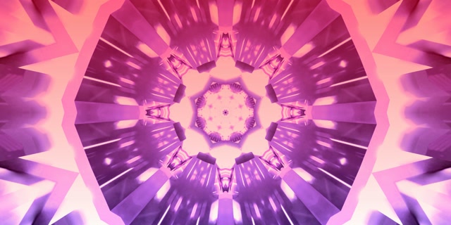 Neon Tunnel Pink Purple Kaleidoscope Vj Loop 2:1 Univisium 60fps Screensaver
