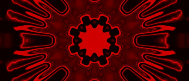 21:9 Ultrawide | 60fps Neon Tunnel Screensaver - Pulsating Red Hexagon Vortex VJ Loop