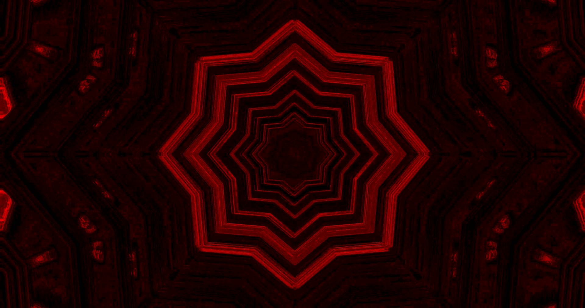 Dark Red Star Tunnel Προστάσιας Οθόνης 4K UHD 60fps Ζωντανή Ταπετσαρία