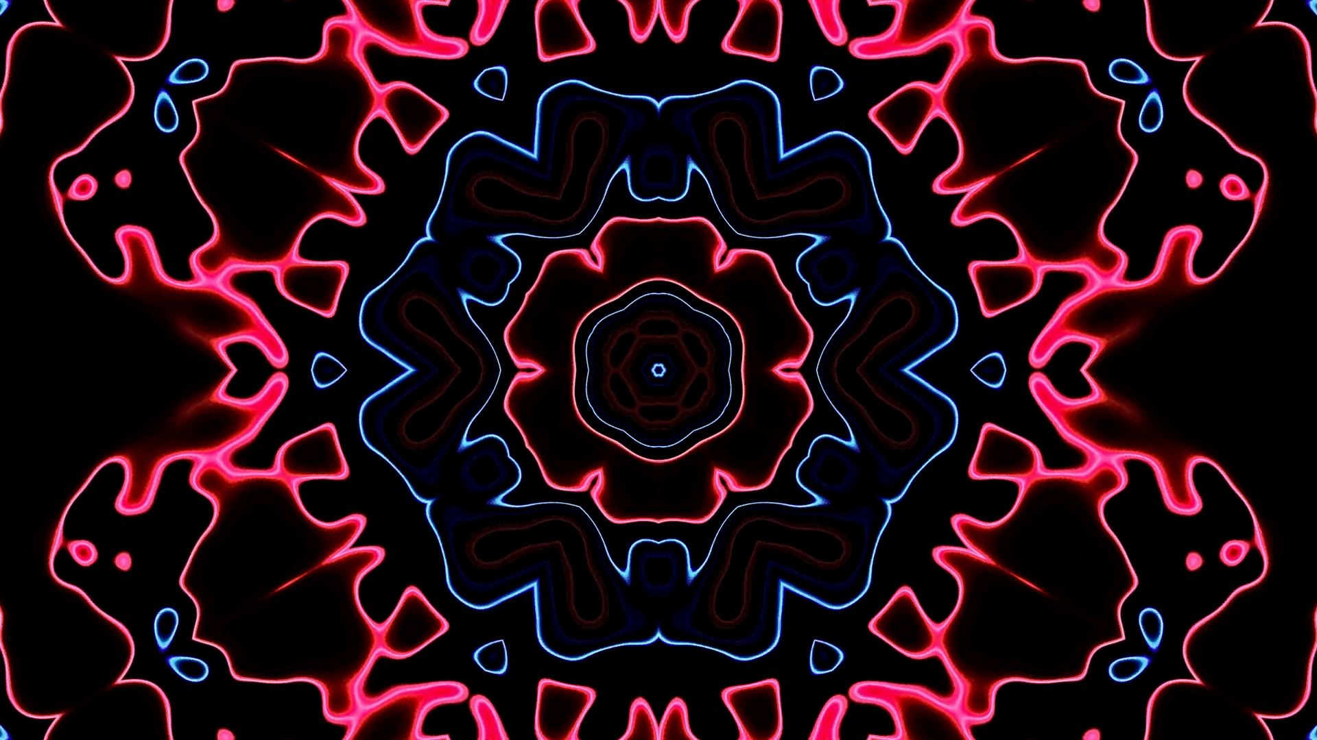 Neon Tunnel Προστήρια 4K UHD 60fps Pink Blue Kaleidoscope VJ Loop
