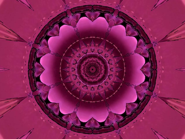 Pink Neon Tunnel Mandala Screensaver 4:3 Classic 60fps VJ Loop