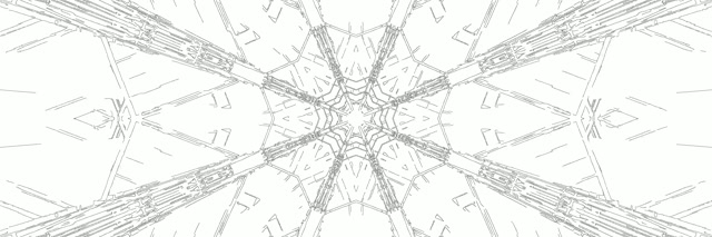 Neon Tunnel Fractal Star Burst 3:1 Triple Wide 60fps Screensaver VJ Loop