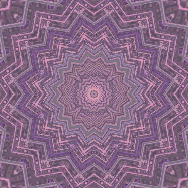 VJ Loop Neon Tunnel Purple Pink Star Mandala 1:1 Square 60fps Screensaver