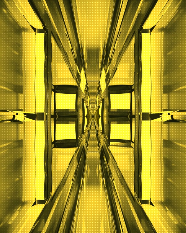 Yellow Neon Tunnel Infinite Loop 4:5 Instagram 60fps VJ Screensaver