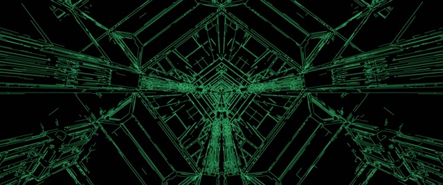 Πράσινη Neon Σήραγγα Προφύλαξη Οθόνης 2.39:1 Cinemascope 60fps VJ Loop