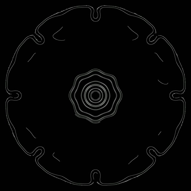 White Neon Tunnel Rose Προφύλαξη Οθόνης 1:1 Square 60fps VJ Loop PC Laptop