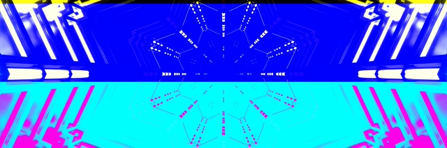 Neon Tunnel Καλειδοσκόπιο VJ Loop 3:1 Triple Wide 60fps Προφύλαξη Οθόνης