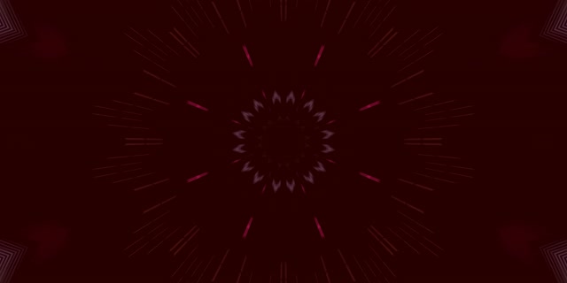 Κατακόκκινη Neon Σήραγγα Αστέρι Έκρηξη VJLoops 2:1 Univisium 60fps Screensaver