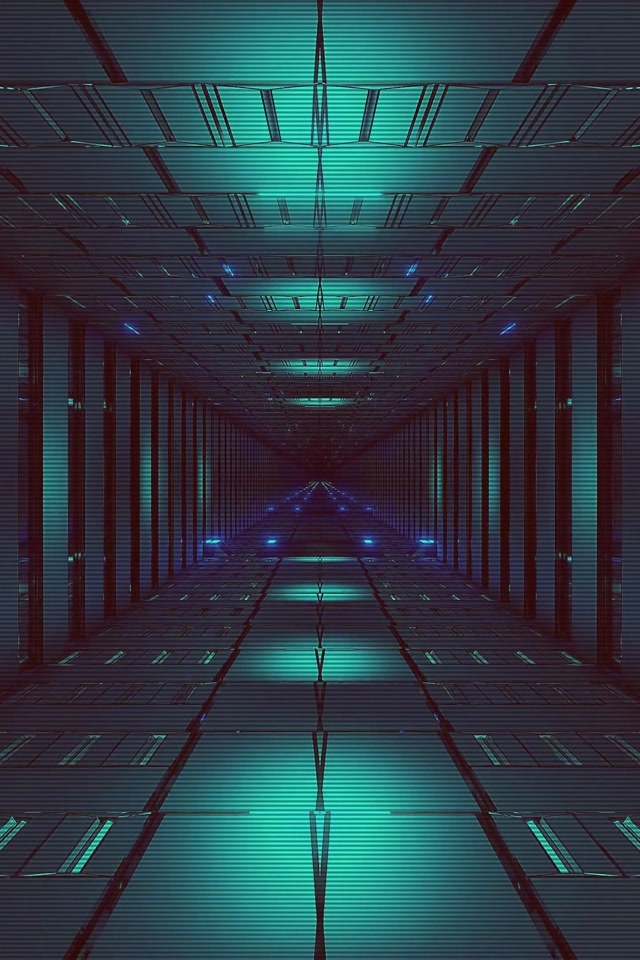 Νέον Τούνελ VJLoops 60fps Κυανό Μπλε Πλέγμα Διάδρομος Προφύλαξη Οθόνης 2:3 Φωτογραφία Πορτρέτο