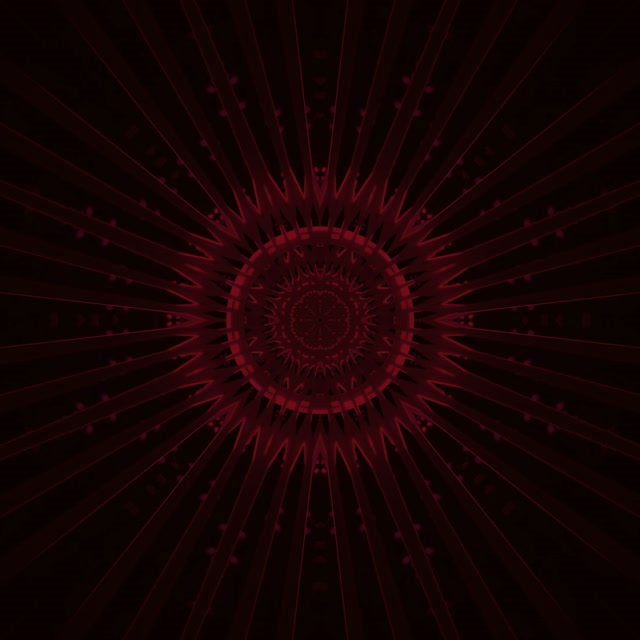 Crimson Mandala Burst Neon Tunnel VJ Loop 1:1 Τετράγωνο 60fps Προσταμιέρ