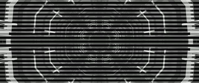 Νέον Τούνελ Οκτάγωνο Τεχνολογικό Πλέγμα VJ Loop 2.39:1 Cinemascope 60fps Προφύλαξη Οθόνης