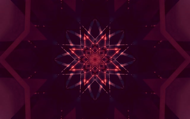 Neon Tunnel Kaleidoscope Star Burst VJ Loop 16:10 MacBook 60fps Προστήρια