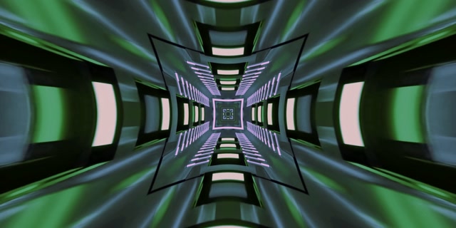 Σήραγγα Neon Καλειδοσκόπιο Σταυρός VJLoops 2:1 Univisium 60fps Προφύλαξη Οθόνης