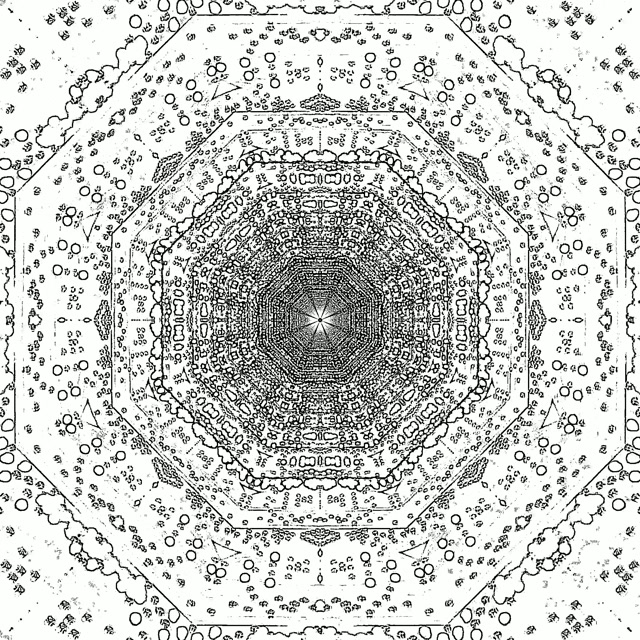 Neon Tunnel Fractal Mandala Δίνη | VJLoops 1:1 Τετράγωνο 60fps Προφύλαξη Οθόνης