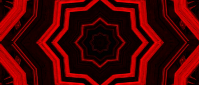 Red Neon Tunnel 8-Point Star Vortex VJ Loop 21:9 Ultrawide 60fps Προστάσιας Οθόνης