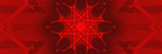 Red Star Kaleidoscope Neon Tunnel VJ Loop 3:1 Triple Wide 60fps Screensaver