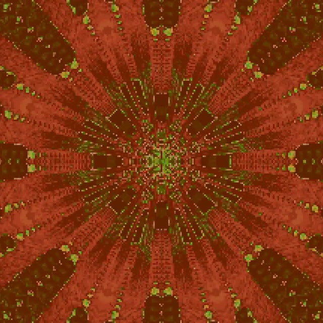 Neon Tunnel Κόκκινη Φράκταλ Καλειδοσκόπιο Έκρηξη VJLoops 1:1 Square 60fps Προφύλαξη Οθόνης