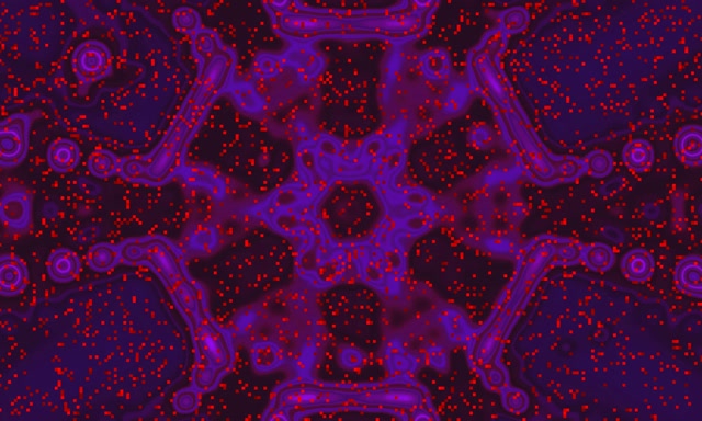 Νέον Σήραγγα Μωβ Κόκκινο Φράκταλ Blob VJ Loop 60fps 5:3 Ευρεία Προφύλαξη Οθόνης